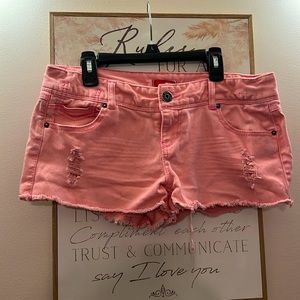 Bongo pink jean shorts